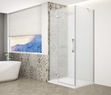 TRINITY CHROME obdĺžniková sprchová zástena 1000x800mm, matné sklo, lavé