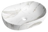 CALEO keramické umývadlo na dosku 60x42cm, bianco carrara