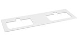 BRAHEA doska Rockstone s 2 otvormi 161x51,5cm (70+20+70cm), biela matná