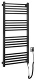SAPHO METRO-E elektrické vykurovacie teleso, rovné, 500x1060mm, 400 W, čierna mat – elektrický sušiak uterákov