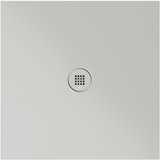 Keramická sprchová vanička, štvorec 80x80x2cm, cenere mat
