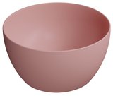 PURA keramické umývadlo na dosku vysoké, piemer 42cm, blush mat