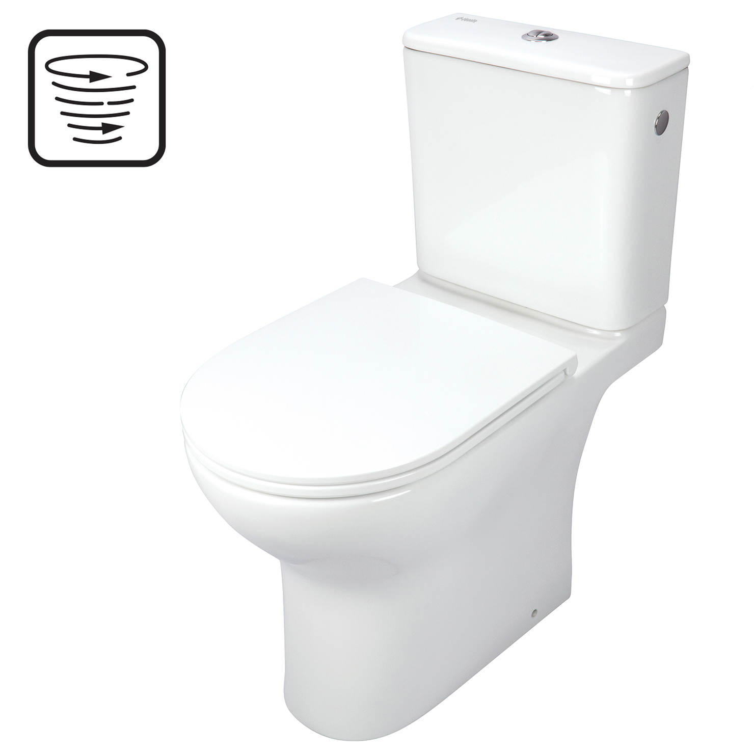 Jasmin - Miska WC kompakt bezkołnierzowa