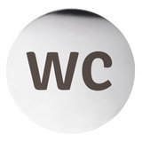 WC Označenie priemer 75mm, nerez mat