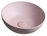 FORMIGO betónové umývadlo na dosku, priemer 39cm, ružová mat