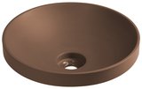 VERTO zapustné umývadlo, liaty mramor, priemer 40,5cm, hnedá mat