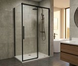 LUXOR BLACK obdĺžniková sprchová zástena 1200x1000mm L/P varianta
