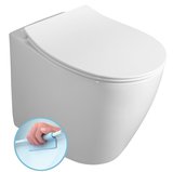 SENTIMENTI WC misa stojaca, Rimless, 36x52cm spodný/zadný odpad, biela