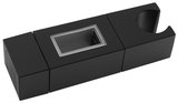 Držiak pre sprchovú tyč 30x15mm, ABS/čierna mat
