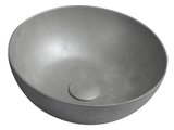 FORMIGO betónové umývadlo na dosku, priemer 39cm, strieborná mat