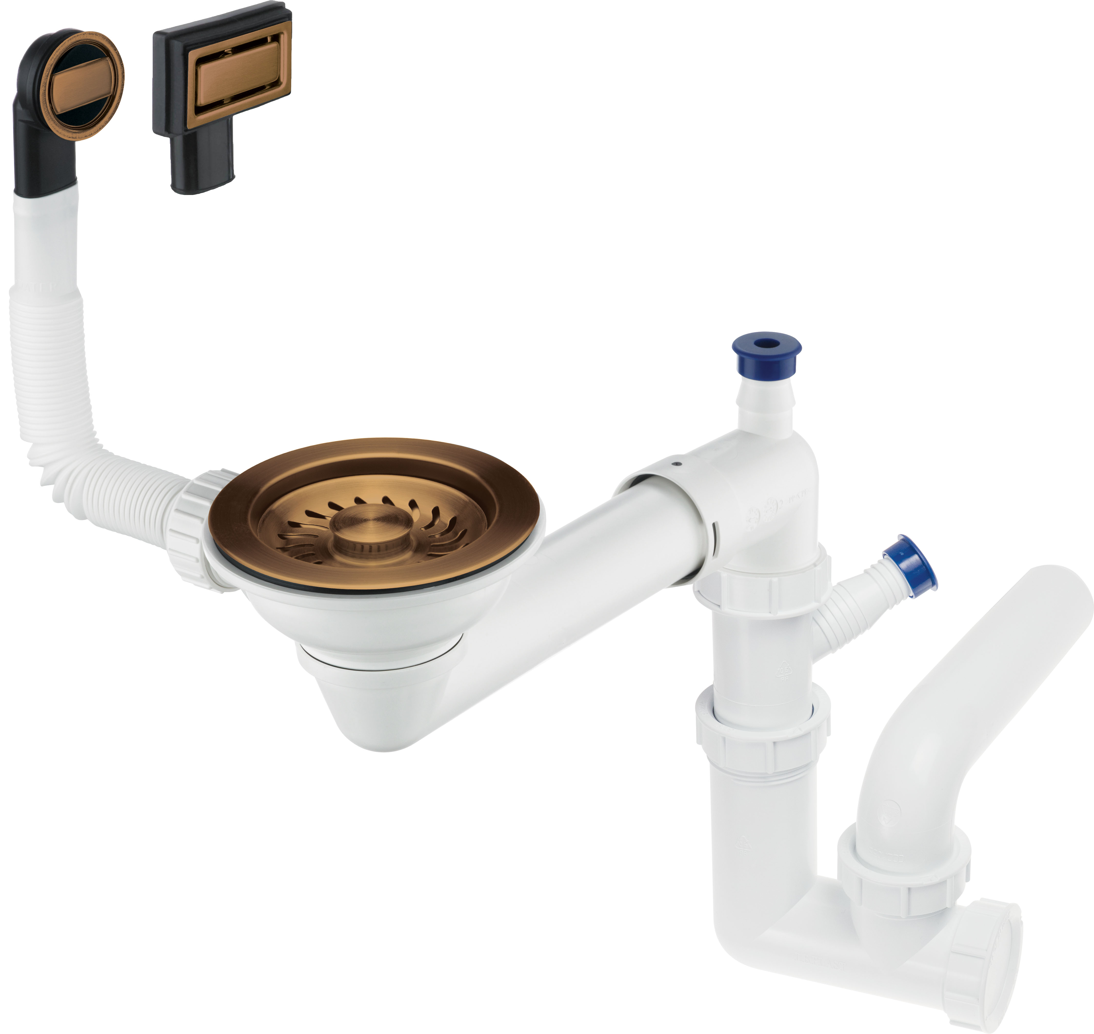 Deante Space-Saver - Syfon do zlewozmywaka 1-komorowego - Space-Saver