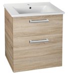 VEGA umývadlová skrinka 62x72,6x43,8cm, 2x zásuvka, dub platin