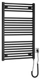 SAPHO DIRECT-E elektrické vykurovacie teleso, rovné, 600x960 mm, 400 W, čierna – kúpeľňový radiátor