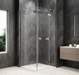 GLOBE CHROME štvorcová sprchová zástena 900x900mm, číre sklo, pravé