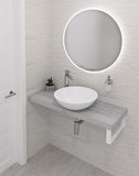 AVICE doska pod umývadlo 170x36cm, hrúbka 5cm, dub starobiely