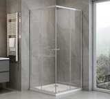 AGGA štvorcová sprchová zástena 800x800mm, číre sklo