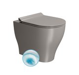 TONO WC misa stojaca, Geniusflush, 36x53cm, spodný/zadný odpad,tortora dual-mat