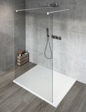 VARIO WHITE jednodielna sprchová zástena do priestoru, číre sklo, 1100 mm