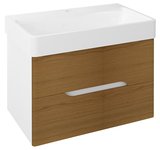 MEDIENA umývadlová skrinka 76x51x48,5cm, biela matná/dub natural