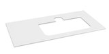 BRAHEA doska Rockstone s otvorom 101x51,5cm (20+80cm), pravá, biela matná