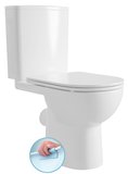 TAVON kombi WC, Rimless, zadný odpad, biela