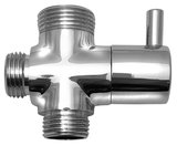 Prepínač sprchového stĺpu M1/2"-M1/2"xM3/4", chróm