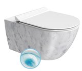 ALTACERAMICA závesná WC misa, Swirlflush, 36x55cm, mramor/biela mat