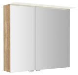 LINEX galérka s LED osvetlením, 80x70x15cm, dub Alabama