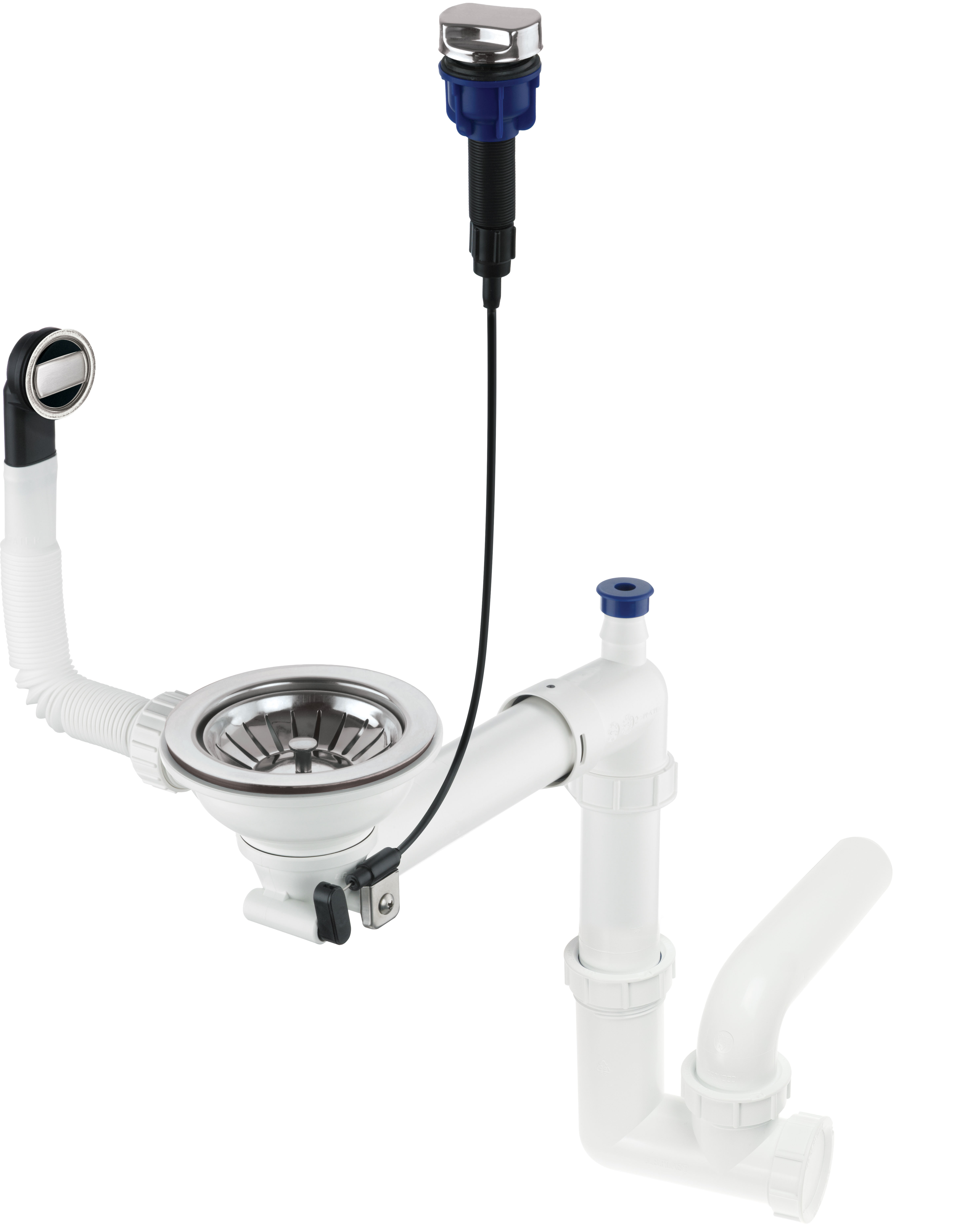 Deante Space-Saver - Syfon do zlewozmywaka granitowego 1-komorowego - Space-Saver