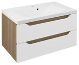 WAVE umývadlová skrinka 79,7x45x47,8cm, biela/dub cuneo
