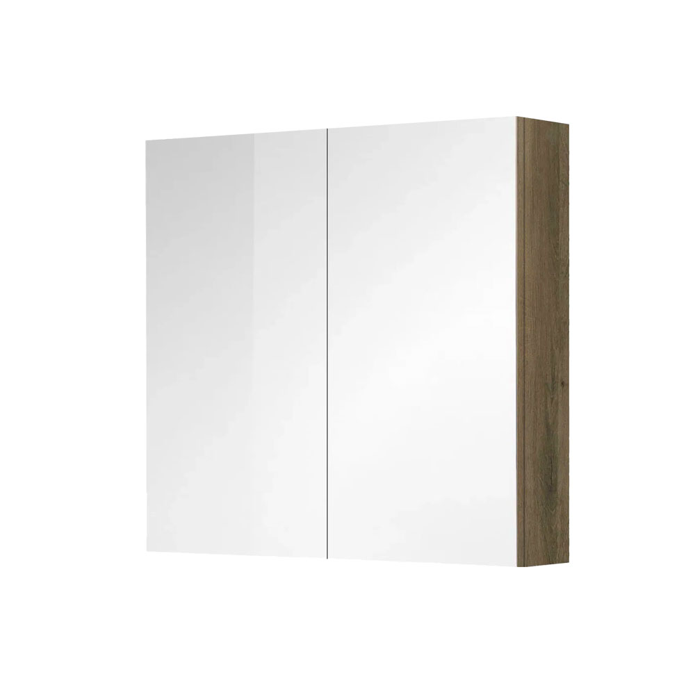 Mereo Kúpeľňová galerka 80 cm, zrkadlová skrinka, dub Halifax