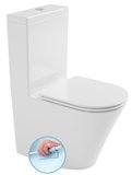 FEIN WC kombi, Rimless, spodný/zadný odpad, biela