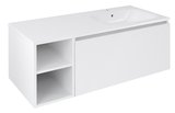 LOREA skrinka 120x46x51,5cm (30P+90cm), pravá, biela matná