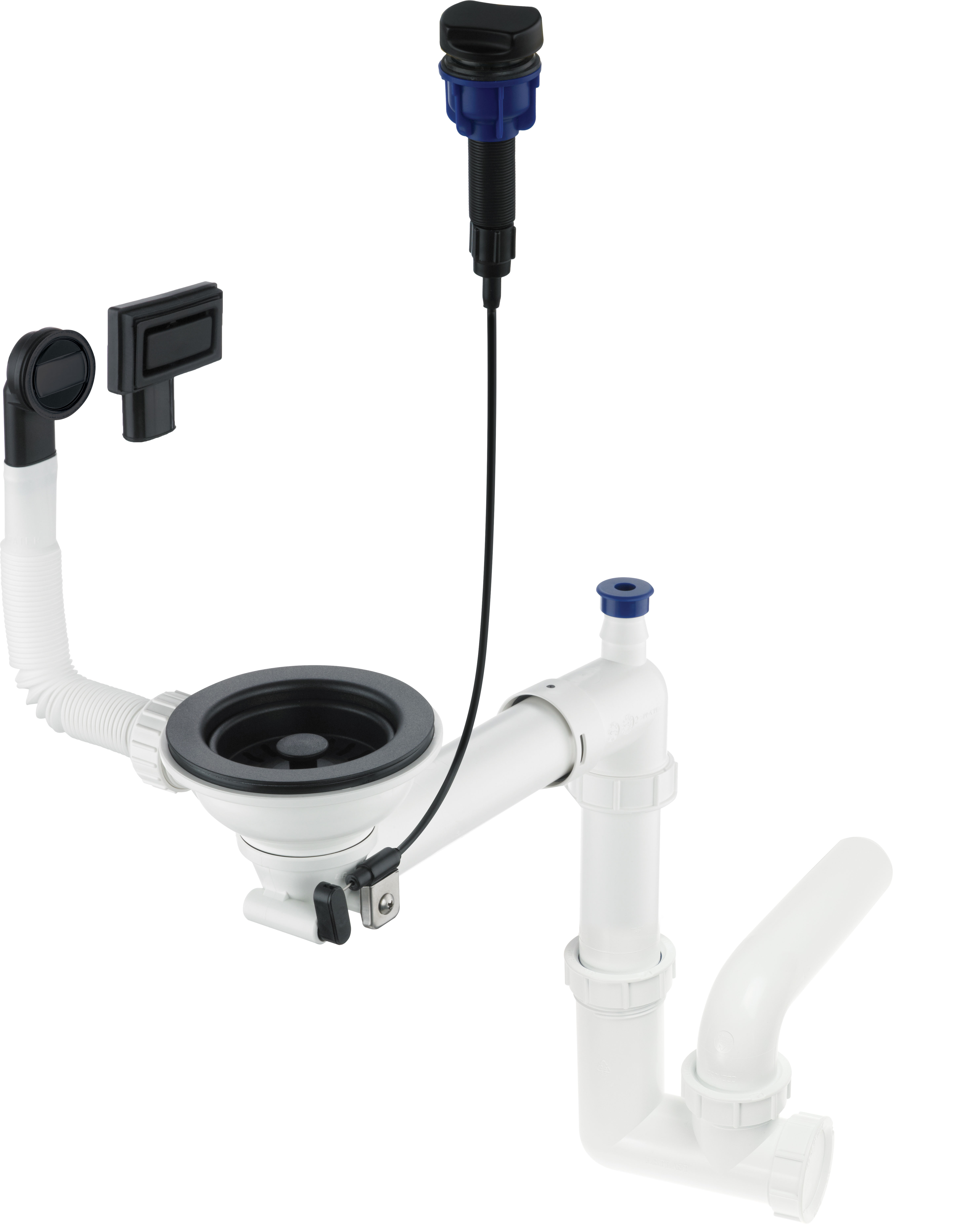 Deante Space-Saver - Syfon do zlewozmywaka granitowego 1-komorowego - Space-Saver