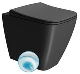 NUBES WC misa stojaca, Swirlflush, 35x52cm, spodný/zadný odpad, čierna dual-mat